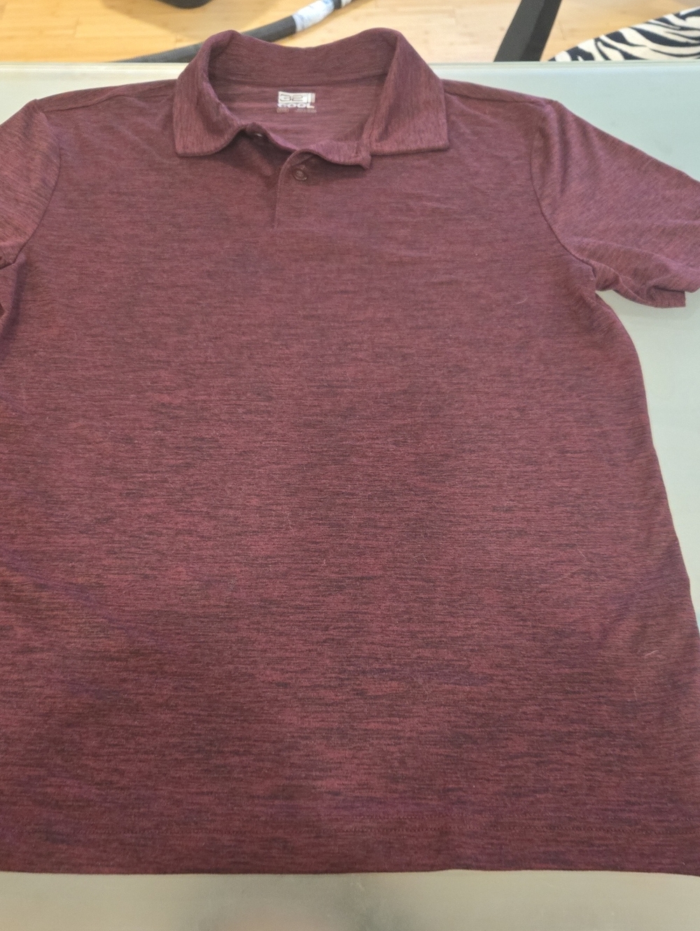 32 Degrees Men's Heathered Maroon Polo